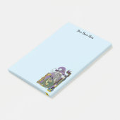 Keltischer Zauberer-Drache Fantasy Lila Post-it Klebezettel (angewinkelt)