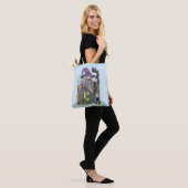 Keltischer Zauberer-Drache Fantasy Lila Tasche (Am Model)
