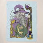 Keltischer Zauberer Drache Lila Fantasy Sherpadecke (Vorderseite)