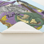 Keltischer Zauberer Drache Lila Fantasy Sherpadecke (3/4)