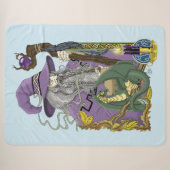 Keltischer Zauberer Drache Lila Fantasy Sherpadecke (Vorderseite (Horizontal))