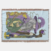 Keltischer ZaubererDrachen Fantasy Lila Decke (Vorderseite)
