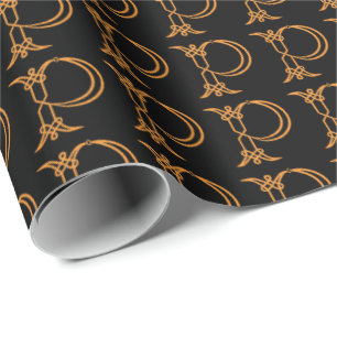 Keltisches anfängliches P Wrapping Papier Geschenkpapier