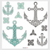 Keltisches Ankersticker-Set Aufkleber (Blatt)