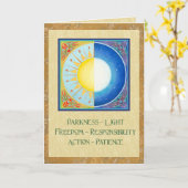 Keltisches Äquinoktikum Sun und Mond Karte (Gelbe Blume)