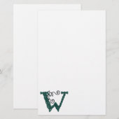 Keltisches Briefpapier des Buchstaben W (Vorne/Hinten)