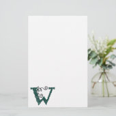 Keltisches Briefpapier des Buchstaben W (Stehend Vorderseite)