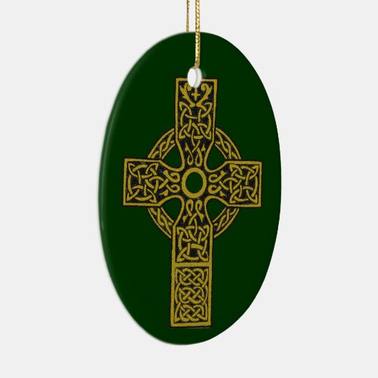 Keltisches Bronzekreuz Keramik Ornament (Rechts)