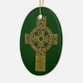 Keltisches Bronzekreuz Keramik Ornament (Links)