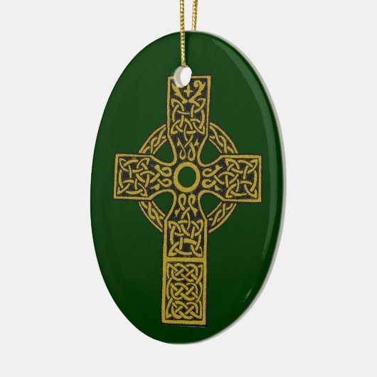 Keltisches Bronzekreuz Keramik Ornament (Links)