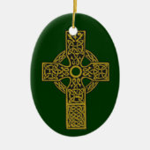 Keltisches Bronzekreuz Keramik Ornament (Vorne)
