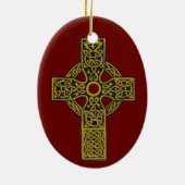 Keltisches Bronzekreuz Keramik Ornament (Hinten)