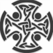 Keltisches Christliches Kreuz Aufkleber (Vorderseite)