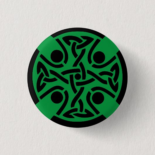 Keltisches Christliches Kreuz Button (Vorderseite)