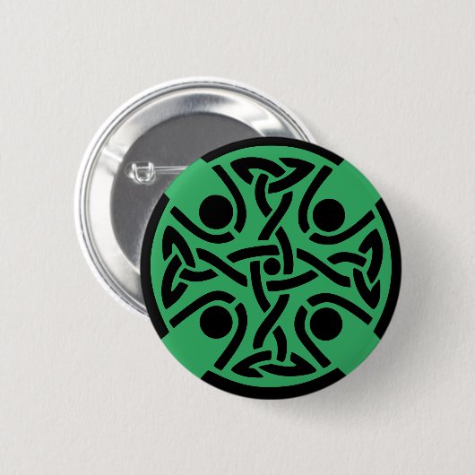Keltisches Christliches Kreuz Button (Vorne & Hinten)