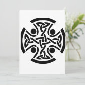 Keltisches Christliches Kreuz Einladung (Stehend Vorderseite)