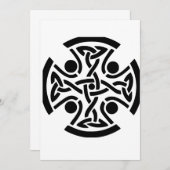 Keltisches Christliches Kreuz Einladung (Vorne/Hinten)
