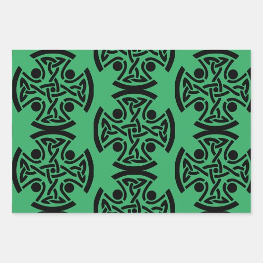 Keltisches Christliches Kreuz Geschenkpapier Set (Vorderseite 2)