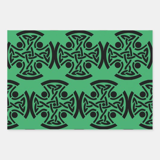 Keltisches Christliches Kreuz Geschenkpapier Set (Vorderseite)