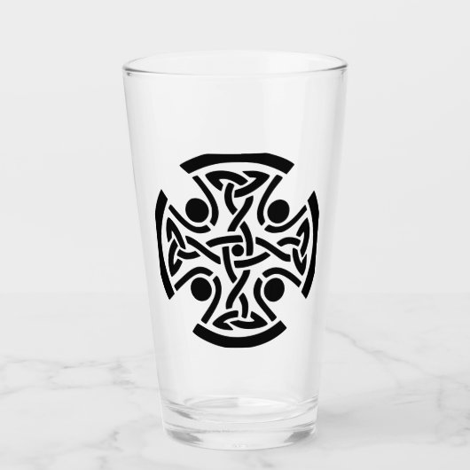 Keltisches Christliches Kreuz Glas (Vorderseite)
