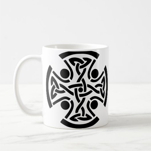 Keltisches Christliches Kreuz Kaffeetasse (Links)