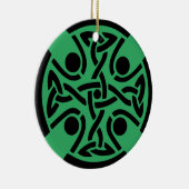 Keltisches Christliches Kreuz Keramik Ornament (Rechts)
