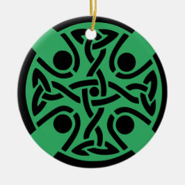 Keltisches Christliches Kreuz Keramik Ornament