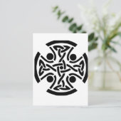 Keltisches Christliches Kreuz Postkarte (Stehend Vorderseite)
