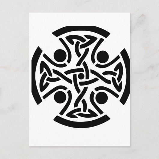 Keltisches Christliches Kreuz Postkarte (Vorderseite)