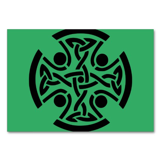 Keltisches Christliches Kreuz Tischnummer (Vorderseite)