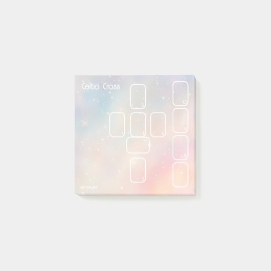 Keltisches Cross-Tarot (klein, pastellfarben) Post-it Klebezettel (Vorderseite)