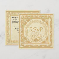 Keltisches Design mit Claddagh-Hochzeits-RSVP
