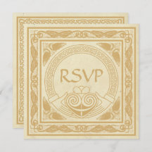 keltisches Design mit Claddagh Wedding RSVP
