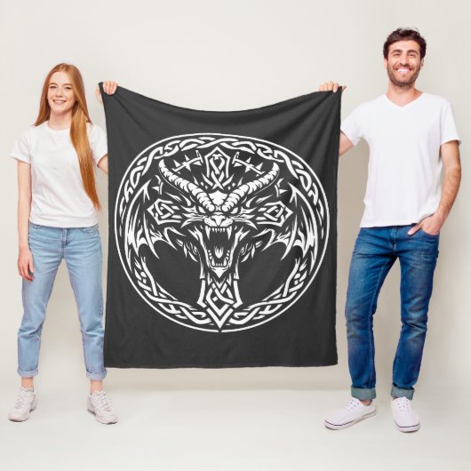 Keltisches Drachen-Emblem von BurnsInHell Fleecedecke (Beispiel)