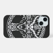 Keltisches Drachen-Emblem von BurnsInHell iPhone 15 Hülle (Rückseite (Horizontal))