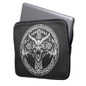 Keltisches Drachen-Emblem von BurnsInHell Laptopschutzhülle (Vorderseite Links)