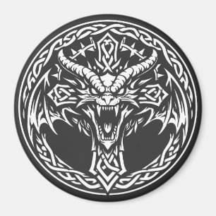Keltisches Drachen-Emblem von BurnsInHell Magnet