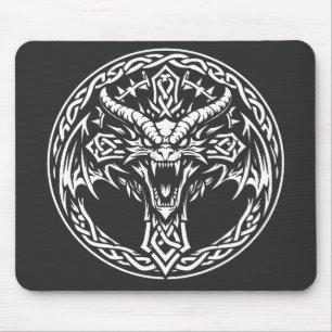 Keltisches Drachen-Emblem von BurnsInHell Mousepad