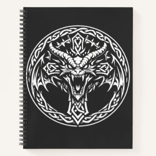 Keltisches Drachen-Emblem von BurnsInHell Notizblock