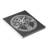 Keltisches Drachen-Emblem von BurnsInHell Notizblock (angewinkelt)