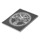 Keltisches Drachen-Emblem von BurnsInHell Notizblock (Rotiert)