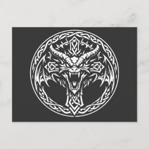 Keltisches Drachen-Emblem von BurnsInHell Postkarte
