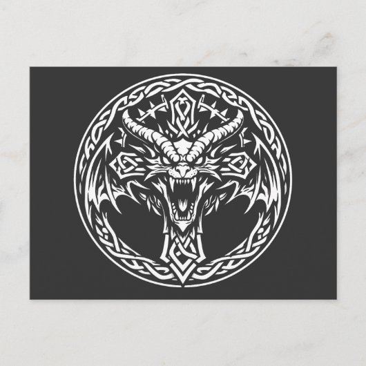 Keltisches Drachen-Emblem von BurnsInHell Postkarte (Vorderseite)