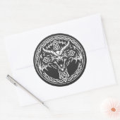Keltisches Drachen-Emblem von BurnsInHell Runder Aufkleber (Umschlag)