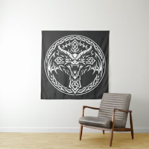 Keltisches Drachen-Emblem von BurnsInHell Wandteppich
