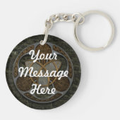 Keltisches Dreiheits-Schild Schlüsselanhänger (Rückseite)