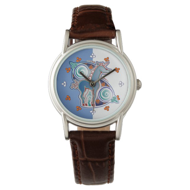 Keltisches Einhorn Armbanduhr (Vorderseite)