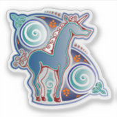 Keltisches Einhorn Aufkleber (Vorderseite)