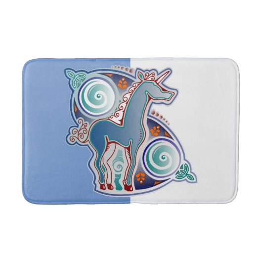 Keltisches Einhorn Badematte (Vorderseite)