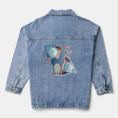 Keltisches Einhorn Jeansjacke (Rückseite)
